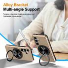 For Samsung Galaxy A15 5G Alloy Rotating Holder MagSafe Shockproof Phone Case(Gold) - 3