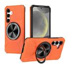 For Samsung Galaxy A15 5G Alloy Rotating Holder MagSafe Shockproof Phone Case(Orange) - 1