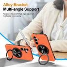 For Samsung Galaxy A15 5G Alloy Rotating Holder MagSafe Shockproof Phone Case(Orange) - 3