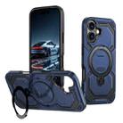 For iPhone 17 Cooling MagSafe Holder Phone Case(Blue) - 1