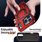 For iPhone 17 Pro Max Cooling MagSafe Holder Phone Case(Red) - 3