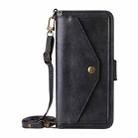 For Nothing Phone 3a Multi-card Slots Crossbody Cowhide Leather Phone Case(Black) - 2
