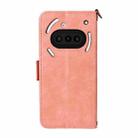 For Nothing Phone 3a Multi-card Slots Crossbody Cowhide Leather Phone Case(Pink) - 3