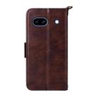 For Google Pixel 8a Multi-card Slots Crossbody Cowhide Leather Phone Case(Brown) - 3