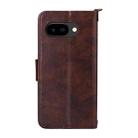 For Google Pixel 9a Multi-card Slots Crossbody Cowhide Leather Phone Case(Brown) - 3