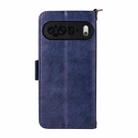 For Google Pixel 10 Pro XL / 9 Pro XL Multi-card Slots Crossbody Cowhide Leather Phone Case(Blue) - 3