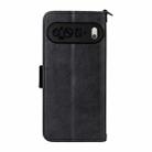 For Google Pixel 10 Pro XL / 9 Pro XL Multi-card Slots Crossbody Cowhide Leather Phone Case(Black) - 3
