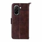 For Redmi A5 4G 173.3mm Multi-card Slots Crossbody Cowhide Leather Phone Case(Brown) - 3