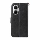 For Xiaomi Poco F7 / Redmi Turbo 4 Pro 5G Multi-card Slots Crossbody Cowhide Leather Phone Case(Black) - 3