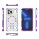 For iPhone 13 Pro BIBERCAS Transparent Color Series MagSafe Air Bag Shockproof Phone Case(Purple) - 2
