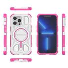 For iPhone 13 Pro BIBERCAS Transparent Color Series MagSafe Air Bag Shockproof Phone Case(Pink) - 2