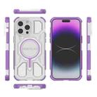 For iPhone 14 Pro Max BIBERCAS Transparent Color Series MagSafe Air Bag Shockproof Phone Case(Purple) - 2