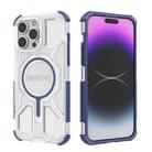 For iPhone 14 Pro Max BIBERCAS Transparent Color Series MagSafe Air Bag Shockproof Phone Case(Blue) - 1
