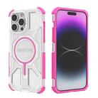 For iPhone 14 Pro Max BIBERCAS Transparent Color Series MagSafe Air Bag Shockproof Phone Case(Pink) - 1