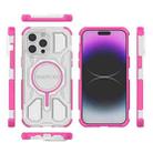For iPhone 14 Pro Max BIBERCAS Transparent Color Series MagSafe Air Bag Shockproof Phone Case(Pink) - 2