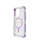 For iPhone 15 Pro BIBERCAS Transparent Color Series MagSafe Air Bag Shockproof Phone Case(Purple) - 3