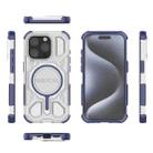 For iPhone 15 Pro BIBERCAS Transparent Color Series MagSafe Air Bag Shockproof Phone Case(Blue) - 2