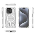 For iPhone 15 Pro BIBERCAS Transparent Color Series MagSafe Air Bag Shockproof Phone Case(White) - 2