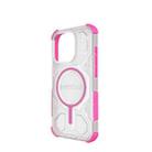 For iPhone 15 Pro BIBERCAS Transparent Color Series MagSafe Air Bag Shockproof Phone Case(Pink) - 3
