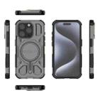 For iPhone 15 Pro BIBERCAS Transparent Color Series MagSafe Air Bag Shockproof Phone Case(Black) - 2