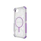 For iPhone 16e BIBERCAS Transparent Color Series MagSafe Air Bag Shockproof Phone Case(Purple) - 3