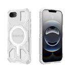 For iPhone 16e BIBERCAS Transparent Color Series MagSafe Air Bag Shockproof Phone Case(White) - 1