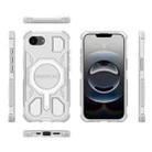 For iPhone 16e BIBERCAS Transparent Color Series MagSafe Air Bag Shockproof Phone Case(White) - 2
