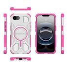 For iPhone 16e BIBERCAS Transparent Color Series MagSafe Air Bag Shockproof Phone Case(Pink) - 2
