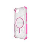 For iPhone 16e BIBERCAS Transparent Color Series MagSafe Air Bag Shockproof Phone Case(Pink) - 3