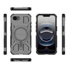 For iPhone 16e BIBERCAS Transparent Color Series MagSafe Air Bag Shockproof Phone Case(Black) - 2