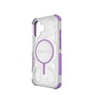 For iPhone 16 BIBERCAS Transparent Color Series MagSafe Air Bag Shockproof Phone Case(Purple) - 3