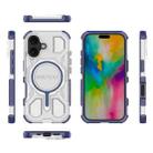 For iPhone 16 BIBERCAS Transparent Color Series MagSafe Air Bag Shockproof Phone Case(Blue) - 2