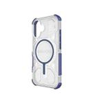 For iPhone 16 BIBERCAS Transparent Color Series MagSafe Air Bag Shockproof Phone Case(Blue) - 3