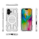 For iPhone 16 BIBERCAS Transparent Color Series MagSafe Air Bag Shockproof Phone Case(White) - 2
