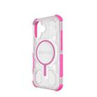 For iPhone 16 BIBERCAS Transparent Color Series MagSafe Air Bag Shockproof Phone Case(Pink) - 3