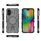 For iPhone 16 BIBERCAS Transparent Color Series MagSafe Air Bag Shockproof Phone Case(Black) - 2