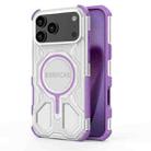 For iPhone 17 Pro Max BIBERCAS Transparent Color Series MagSafe Air Bag Shockproof Phone Case(Purple) - 1
