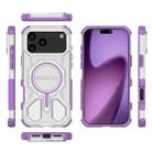 For iPhone 17 Pro Max BIBERCAS Transparent Color Series MagSafe Air Bag Shockproof Phone Case(Purple) - 2