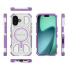 For iPhone 17 BIBERCAS Transparent Color Series MagSafe Air Bag Shockproof Phone Case(Purple) - 2