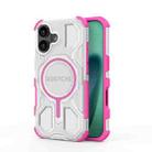 For iPhone 17 BIBERCAS Transparent Color Series MagSafe Air Bag Shockproof Phone Case(Pink) - 1