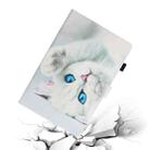 For Samsung Galaxy Tab S8 / Galaxy Tab S7 11.0 T870 Colored Drawing Pattern Horizontal Flip PU Leather Case with Holder & Card Slots & Anti-skid Strip & Sleep / Wake-up Function(White Cat) - 6