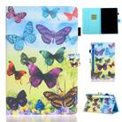 For Samsung Galaxy Tab S8 / Galaxy Tab S7 11.0 T870 Colored Drawing Pattern Horizontal Flip PU Leather Case with Holder & Card Slots & Anti-skid Strip & Sleep / Wake-up Function(Colorful Butterflies) - 1