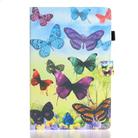 For Samsung Galaxy Tab S8 / Galaxy Tab S7 11.0 T870 Colored Drawing Pattern Horizontal Flip PU Leather Case with Holder & Card Slots & Anti-skid Strip & Sleep / Wake-up Function(Colorful Butterflies) - 2