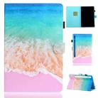 For Samsung Galaxy Tab S8 / Galaxy Tab S7 11.0 T870 Colored Drawing Pattern Horizontal Flip PU Leather Case with Holder & Card Slots & Anti-skid Strip & Sleep / Wake-up Function(Ocean) - 1