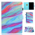 For Samsung Galaxy Tab S8 / Galaxy Tab S7 11.0 T870 Colored Drawing Pattern Horizontal Flip PU Leather Case with Holder & Card Slots & Anti-skid Strip & Sleep / Wake-up Function(Colorful Marble) - 1