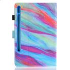 For Samsung Galaxy Tab S8 / Galaxy Tab S7 11.0 T870 Colored Drawing Pattern Horizontal Flip PU Leather Case with Holder & Card Slots & Anti-skid Strip & Sleep / Wake-up Function(Colorful Marble) - 3