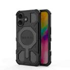 For iPhone 16 BIBERCAS Real Color Series MagSafe Shockproof Phone Case(Black) - 1