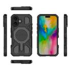 For iPhone 16 BIBERCAS Real Color Series MagSafe Shockproof Phone Case(Black) - 2