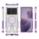 For Redmi K70 BIBERCAS Transparent Color Series MagSafe Air Bag Shockproof Phone Case(Purple) - 2