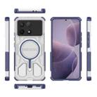 For Redmi K70 BIBERCAS Transparent Color Series MagSafe Air Bag Shockproof Phone Case(Blue) - 2